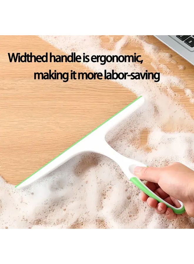 2pcs Shower Squeegee With Stainless Steel Hooks For Glass Window And Mirror Cleaning - Image 5